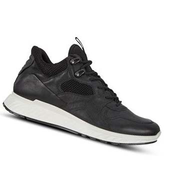 Men's Ecco St.1 Ankle Sneakers Black | SG 644LIS